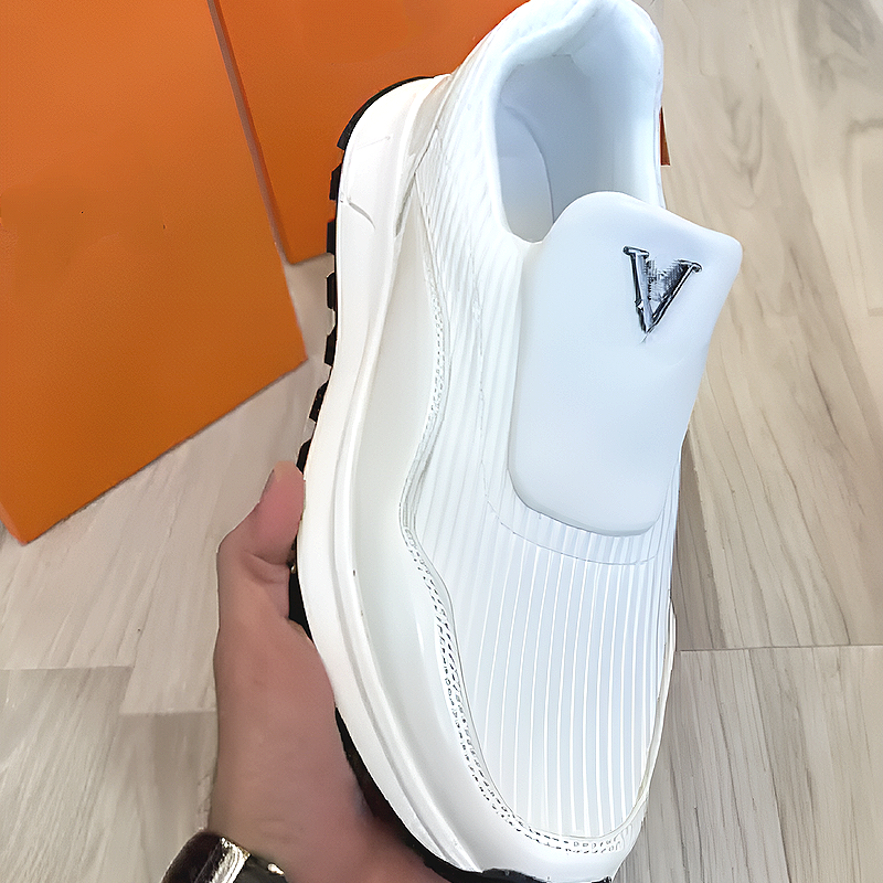 Men's Slip-On Knit Sneakers with Logo Detailing
