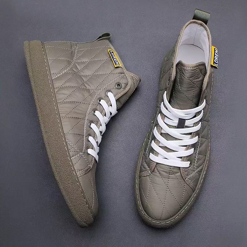 Quilted High Top Sneakers