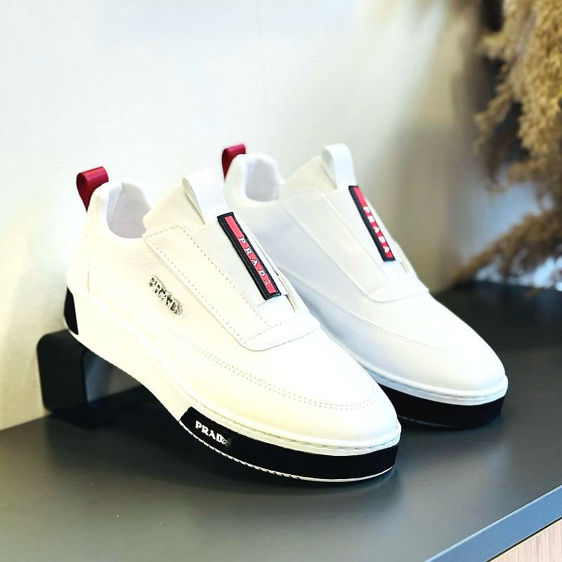 White Logo Slip On Sneaker