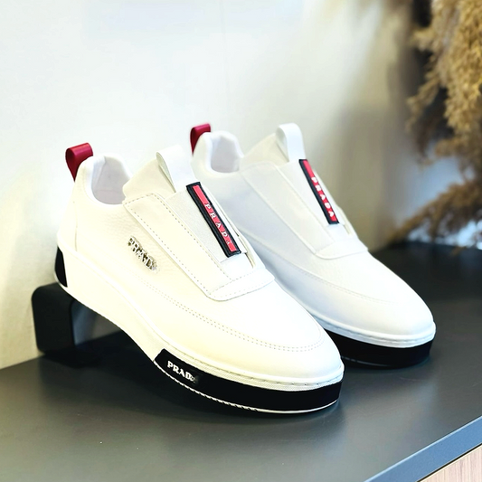 White Logo Slip On Sneaker