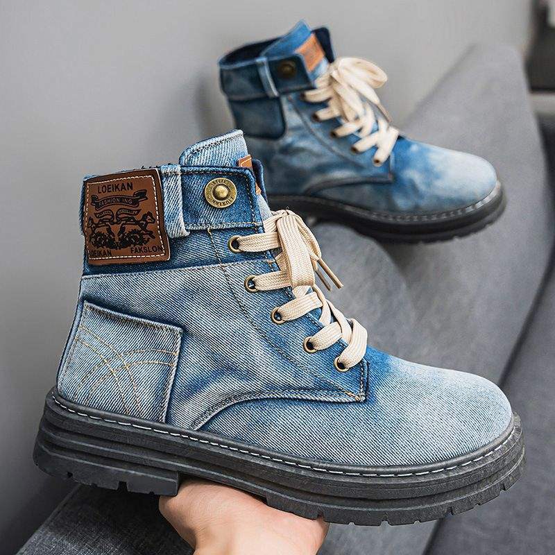 Blue Denim Work Boot