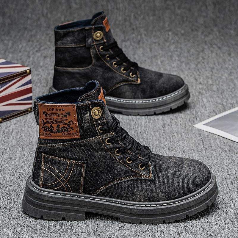 Blue Denim Work Boot