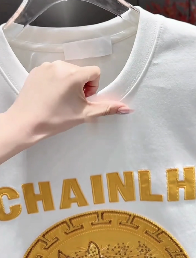 Golden Horse Sequin T Shirt