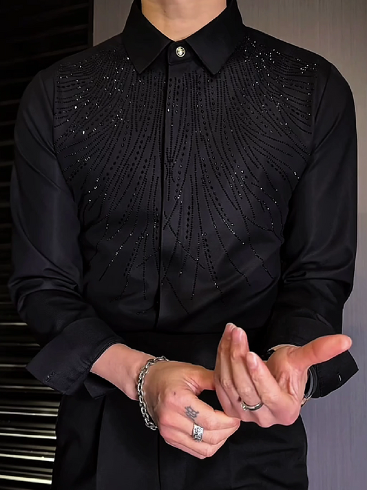 Rhinestone Shine Dress Shirt