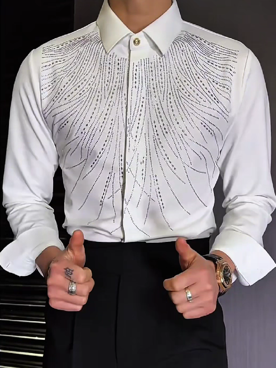 Rhinestone Shine Dress Shirt
