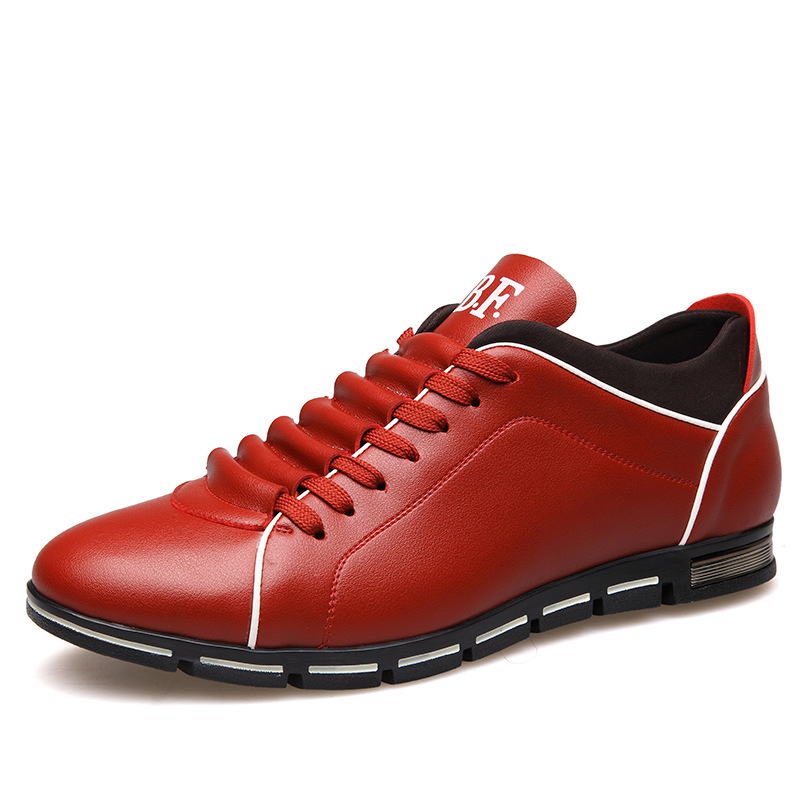 Men's Leather Slip On Casual Shoes Zipper Design