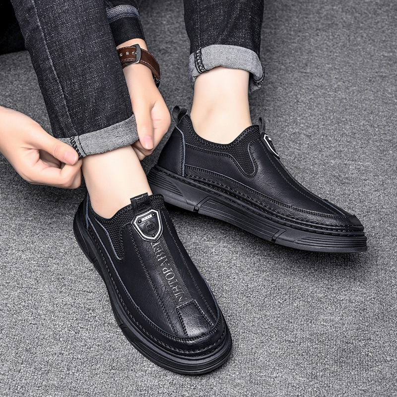 Men's Slip On Leather Casual Shoes Summer Wear