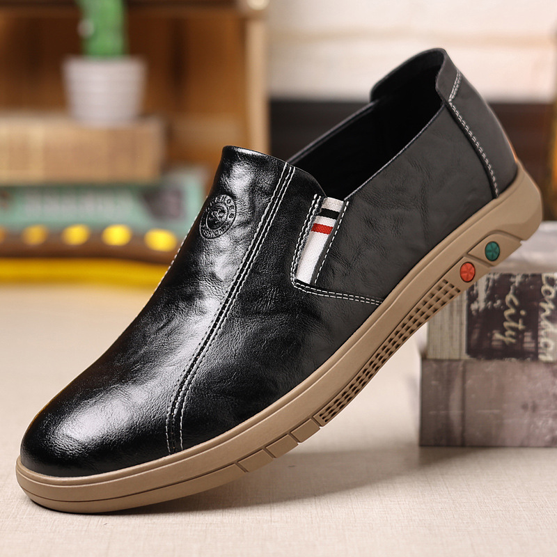 Men's Slip On Leather Casual Shoes Summer Wear