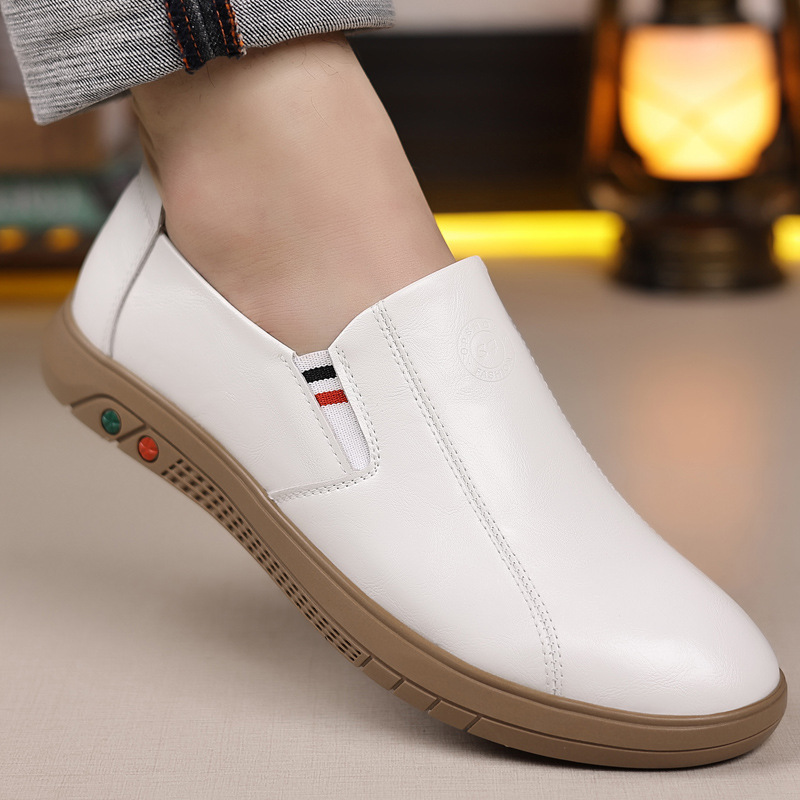 Men's Slip On Leather Casual Shoes Summer Wear