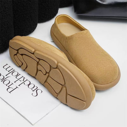 Men's Beige Suede Slip On Shoe
