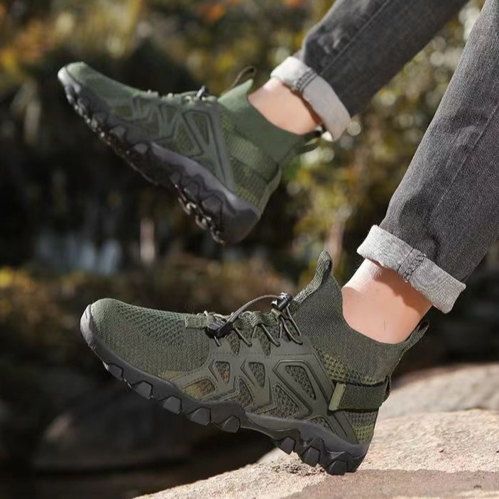 Men's Green Knit Casual Sneaker Shoe