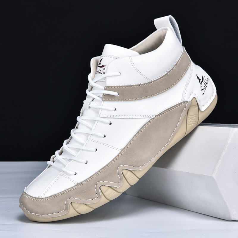 Men's White High Top Casual Shoe