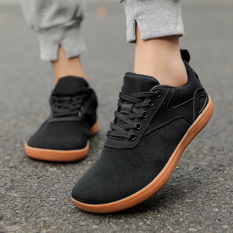 Men's Black Knit Casual Sneaker Shoe