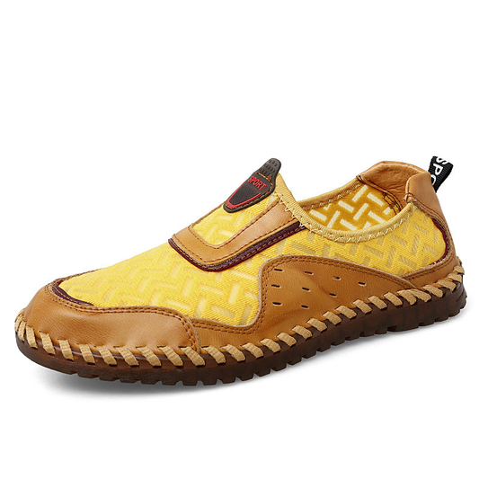 Men's Yellow Breathable Slip On Shoe