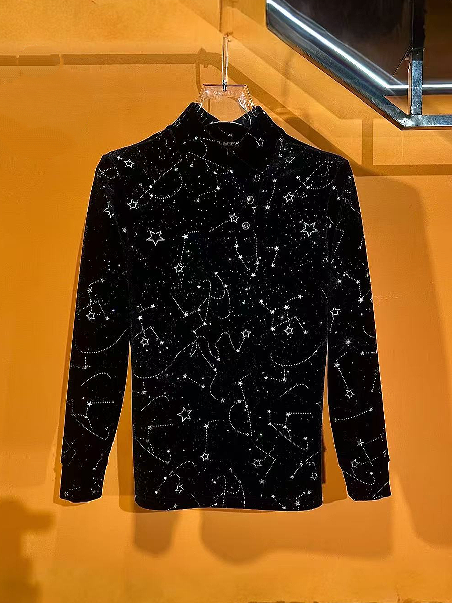 Star Pattern Knit Sweater