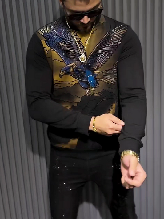 Eagle Print Long Sleeve T-Shirt