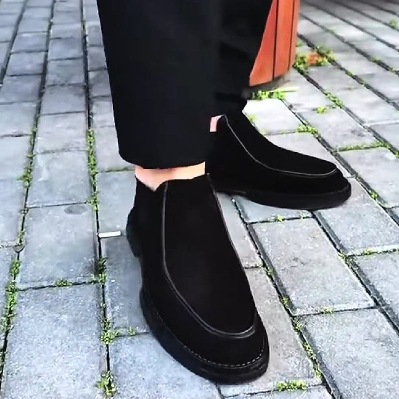 Black Zipper Ankle Boot