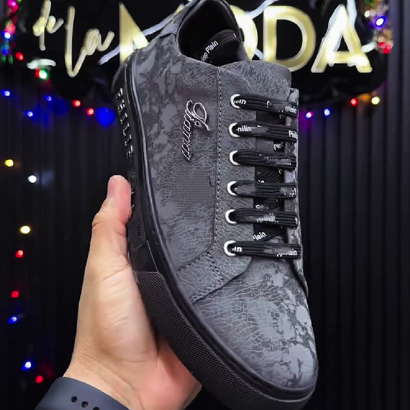 Patterned Suede Sneaker