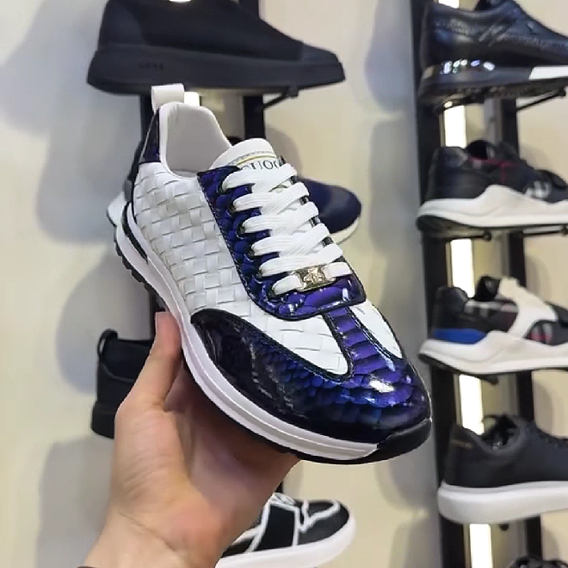 Woven Patent Sneaker