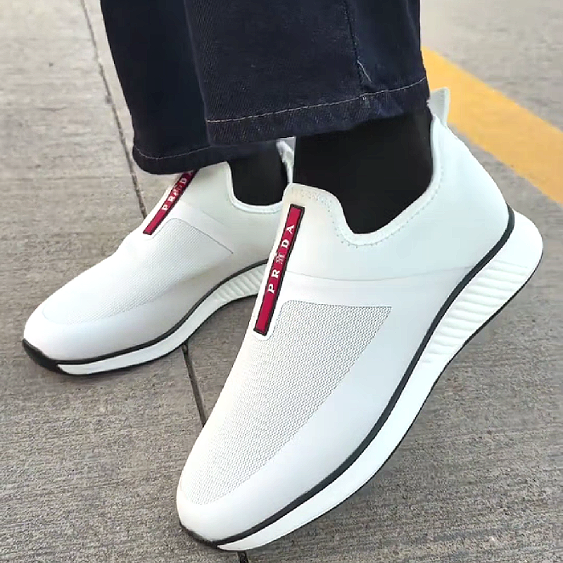 White Mesh Slip On Sneaker