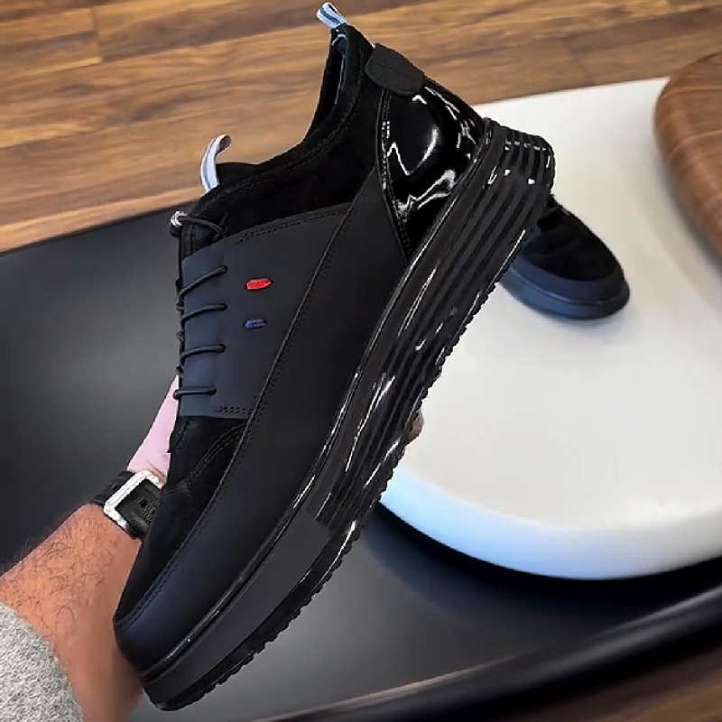 Black Chunky Sole Sneaker