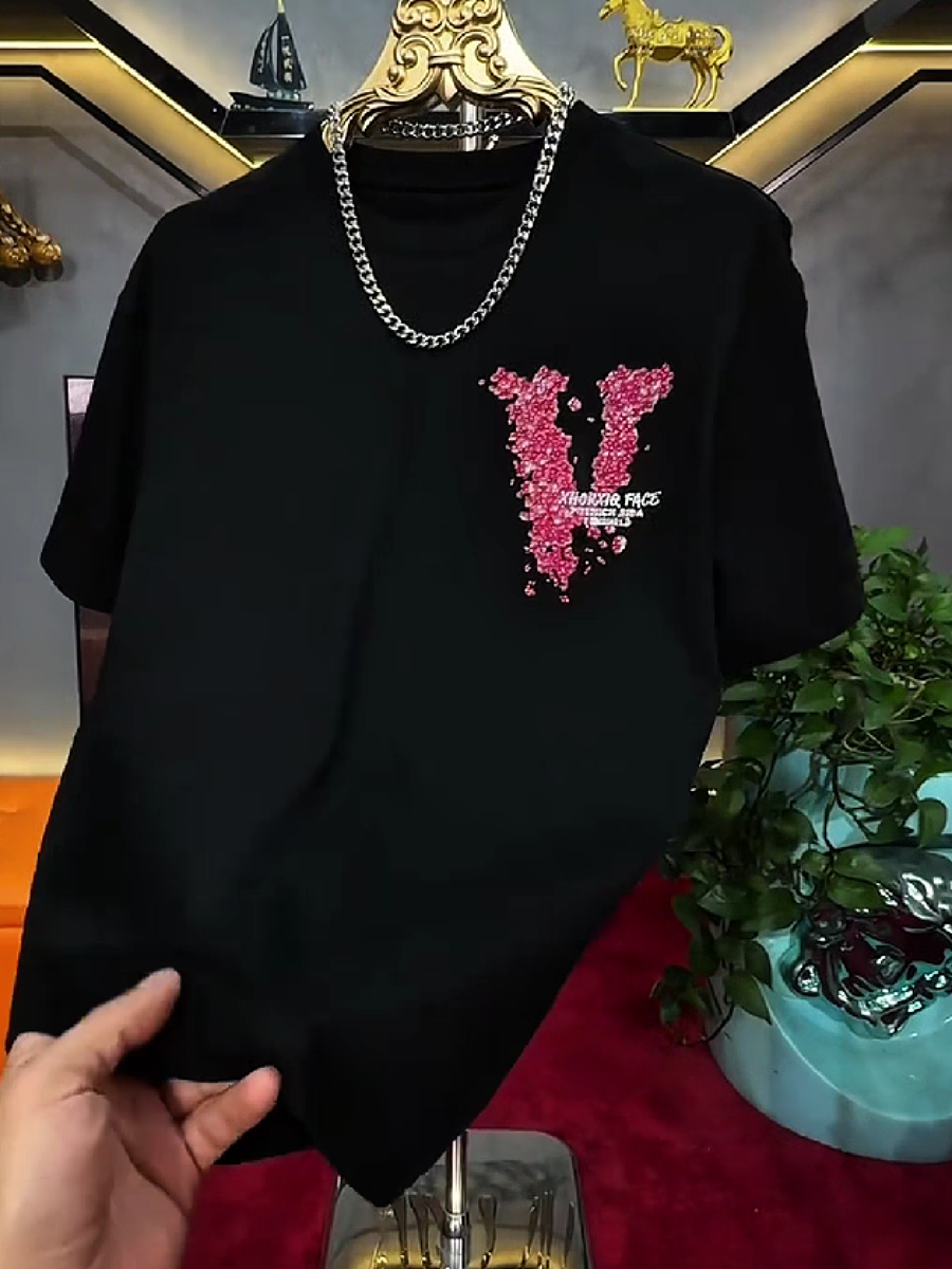 Men's Rhinestone V Graphic T-Shirt