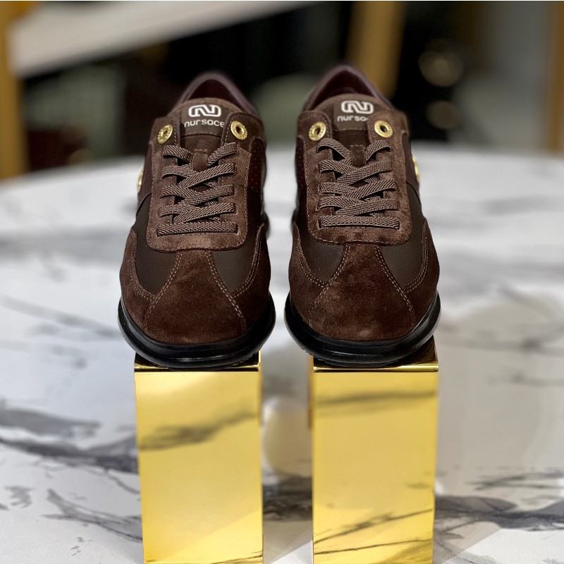Men's Leather Lace-Up Casual Fashion Sneakers