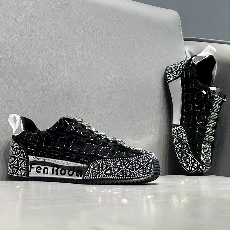 Black Crystal Geometric Sneaker
