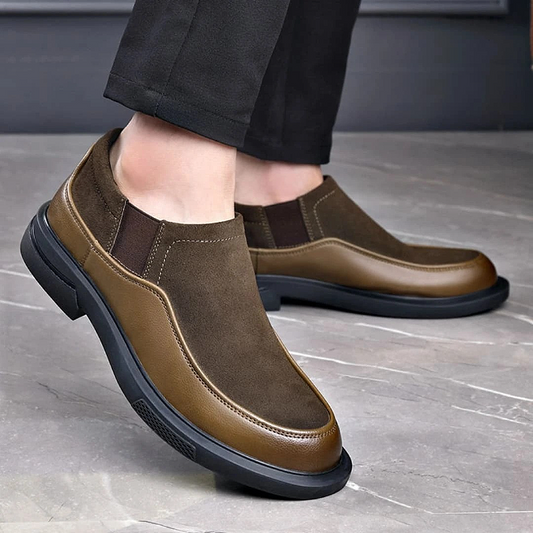 Men's Leather Slip-On Casual Business Shoes