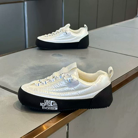 White Fleece Lined Winter Sneaker