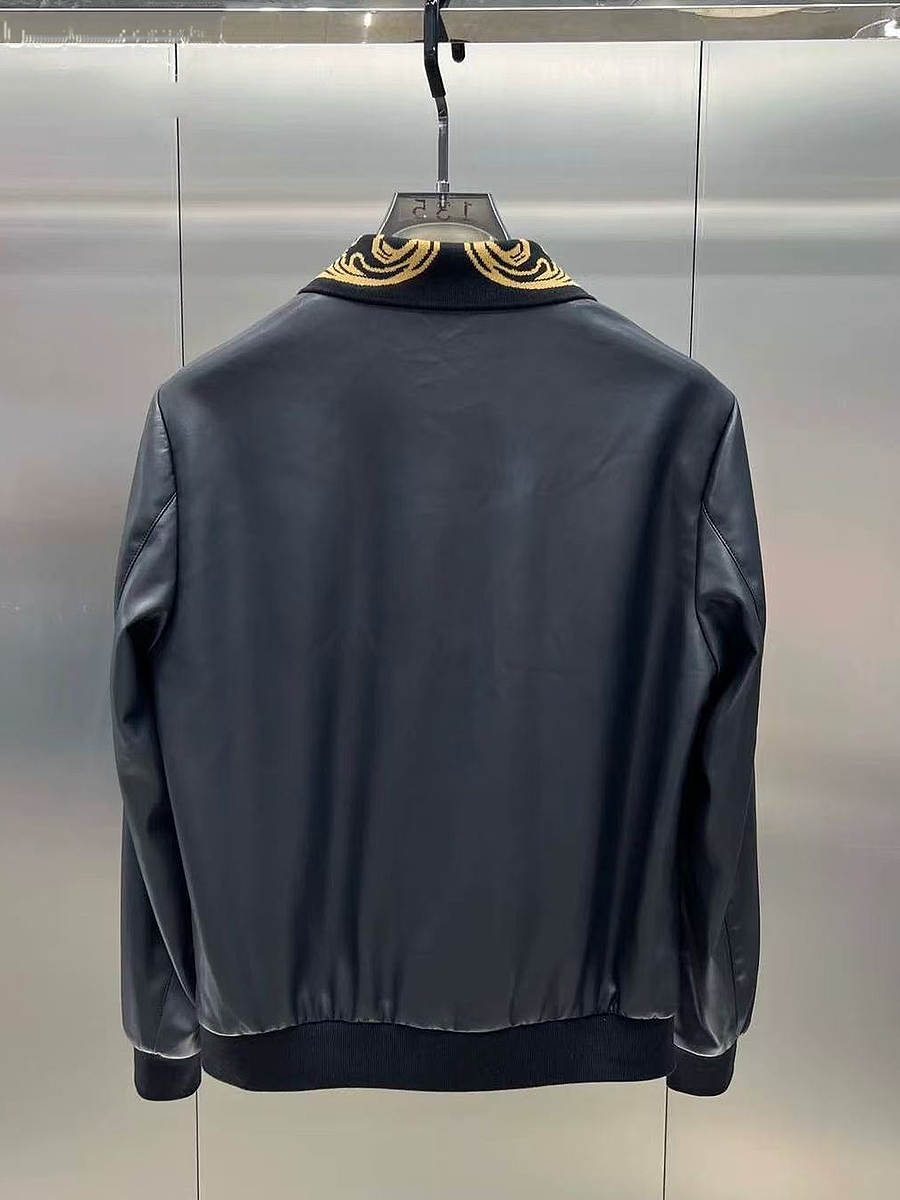 Embroidered Leather Jacket