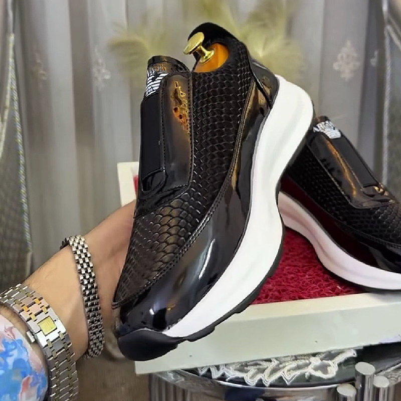 Snake Print Slip-On Sneaker