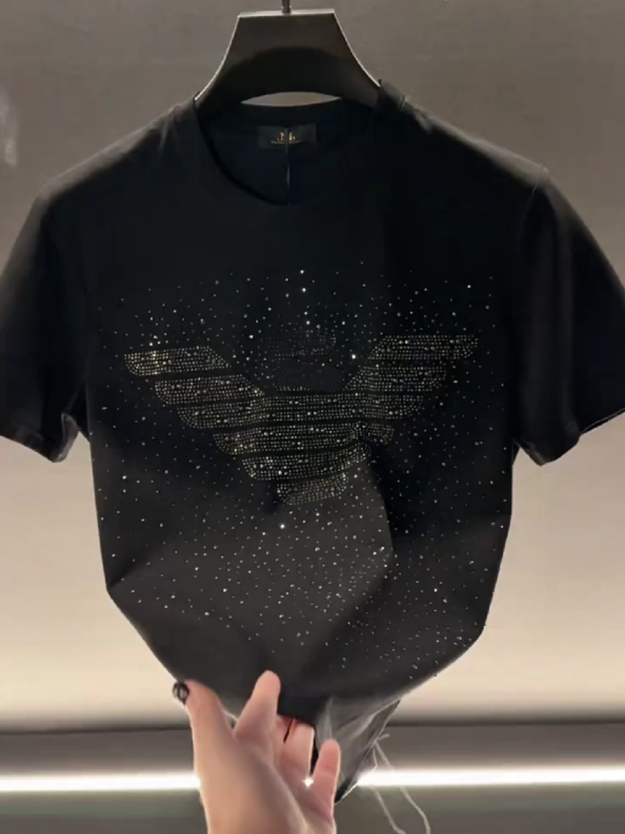 Men's Rhinestone Eagle Graphic T-Shirt