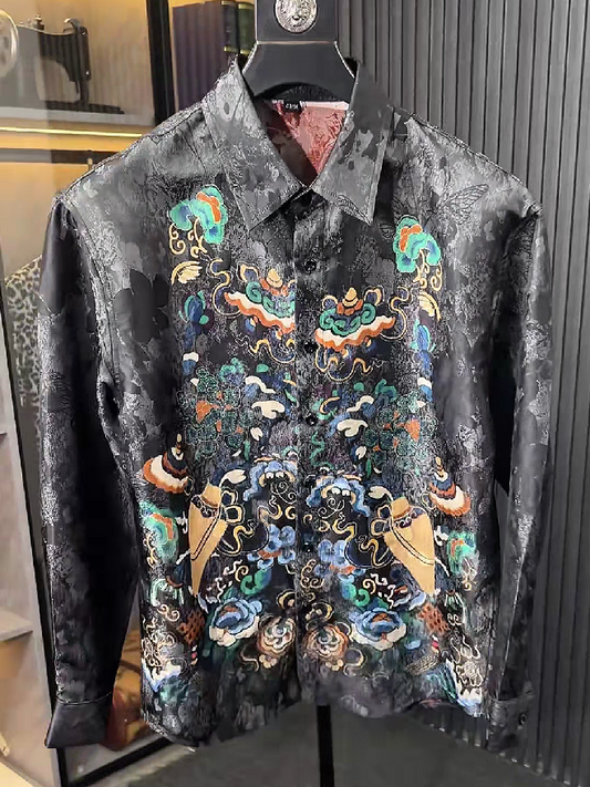 Embroidered Dragon Shirt