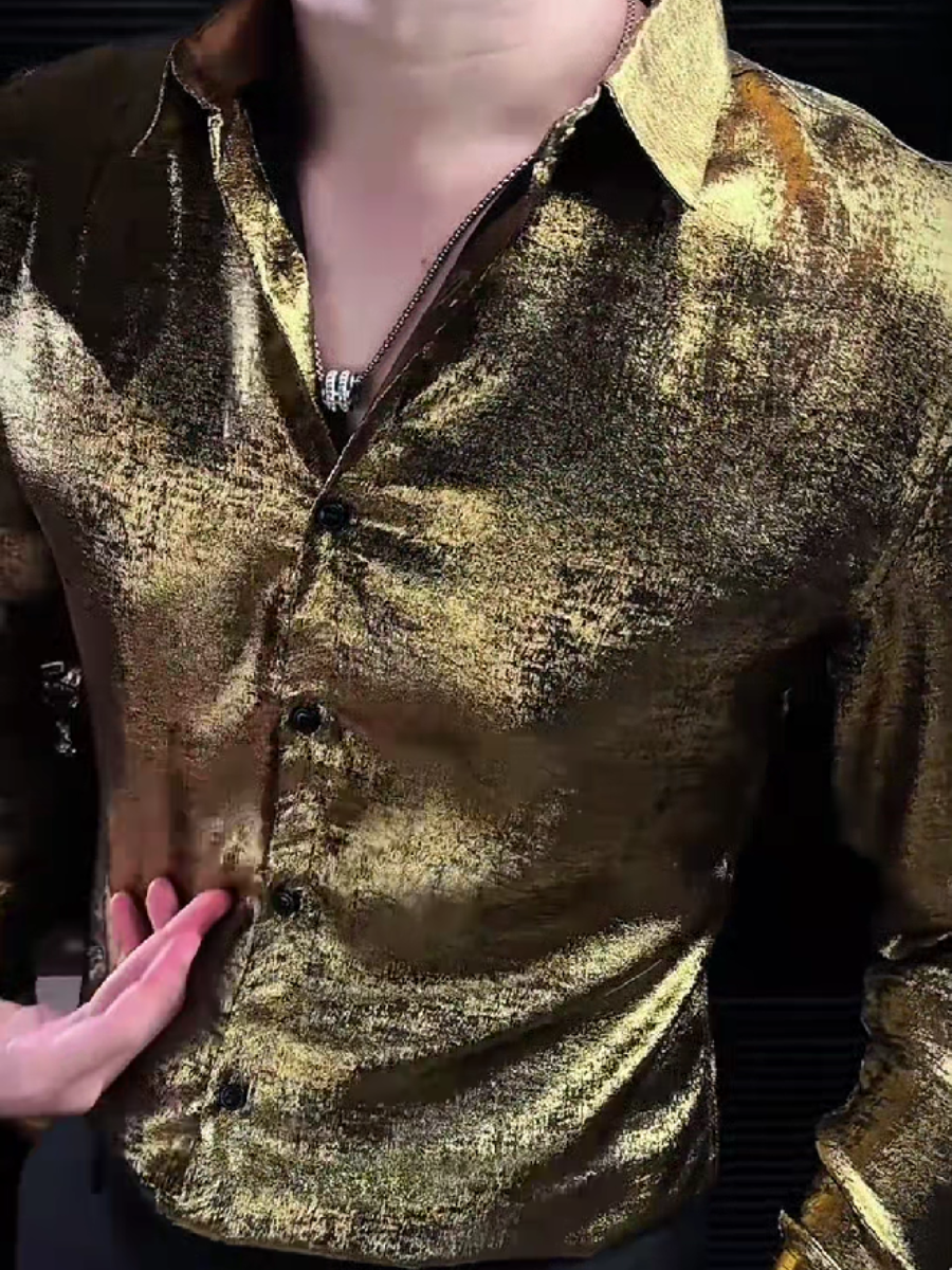 Metallic Shine Dress Shirt