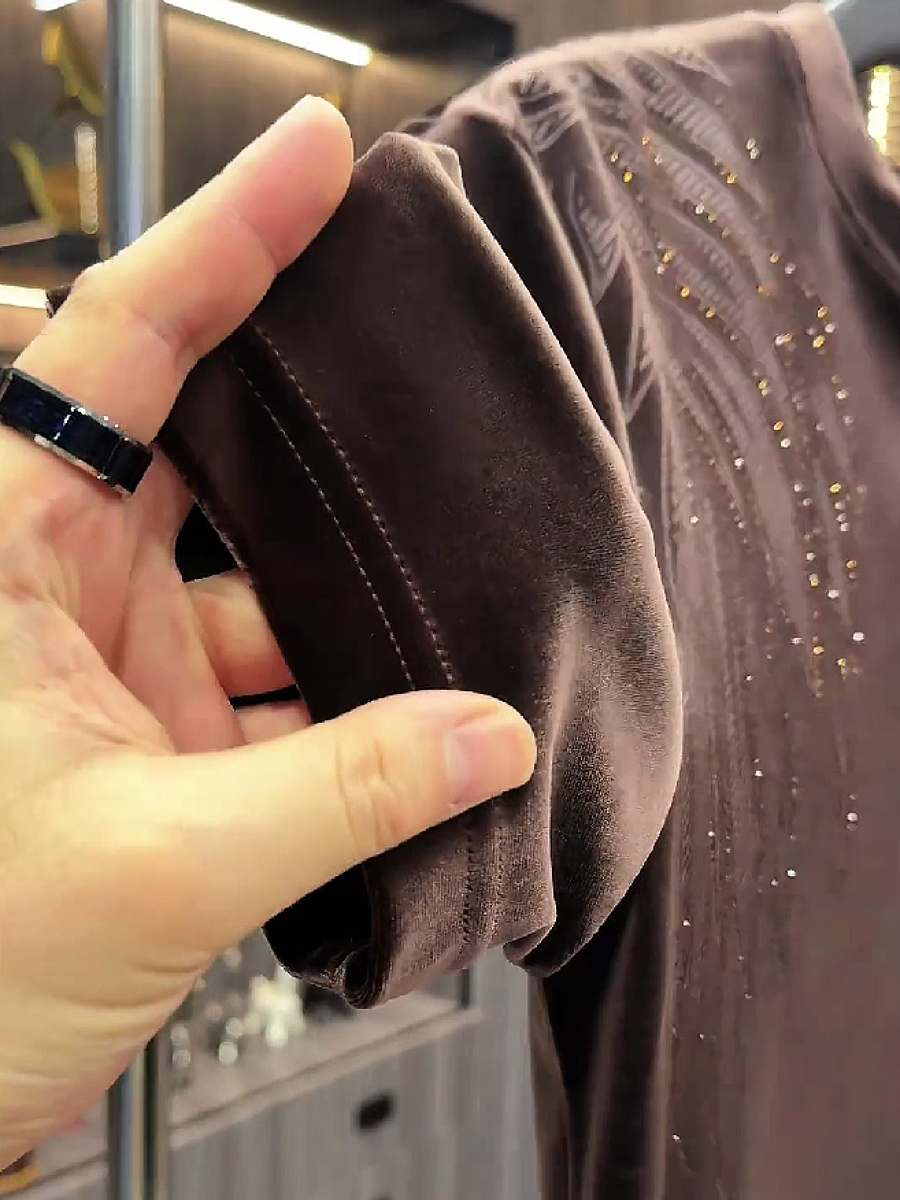 Men's Velvet Rhinestone Wing T-Shirt