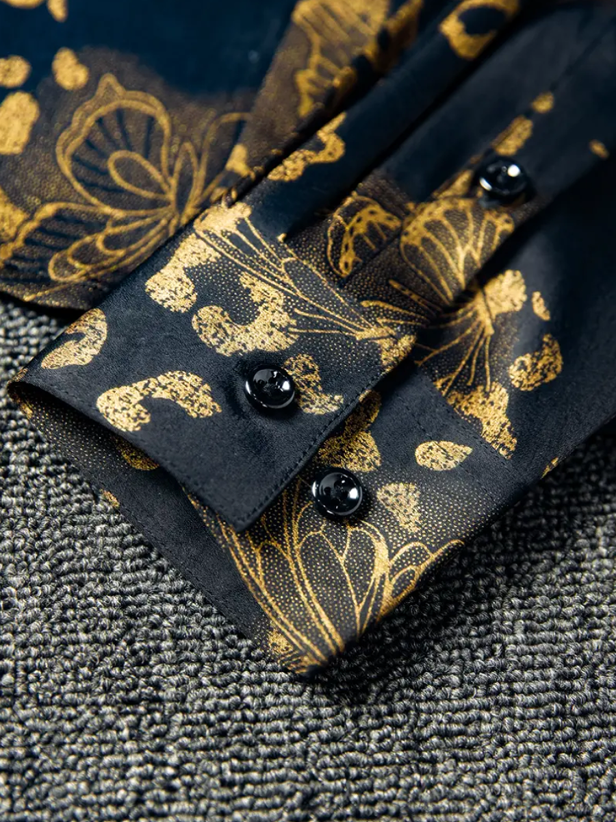 Black Gold Print Shirt