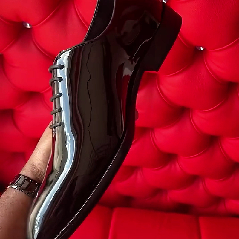 Black Patent Oxford Shoe