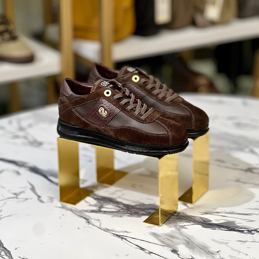 Men's Leather Lace-Up Casual Fashion Sneakers