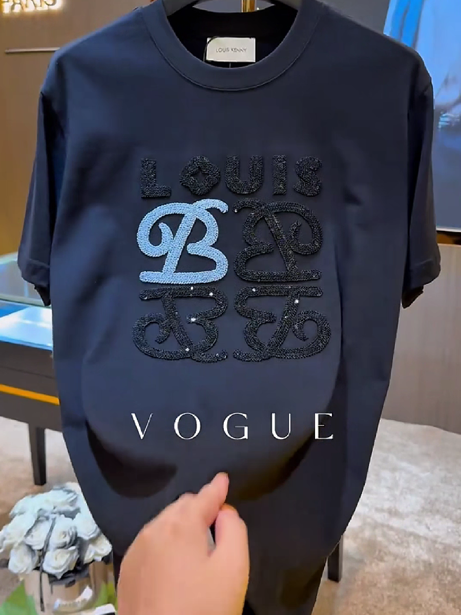 Men's Sequin Letter Graphic T-Shirt