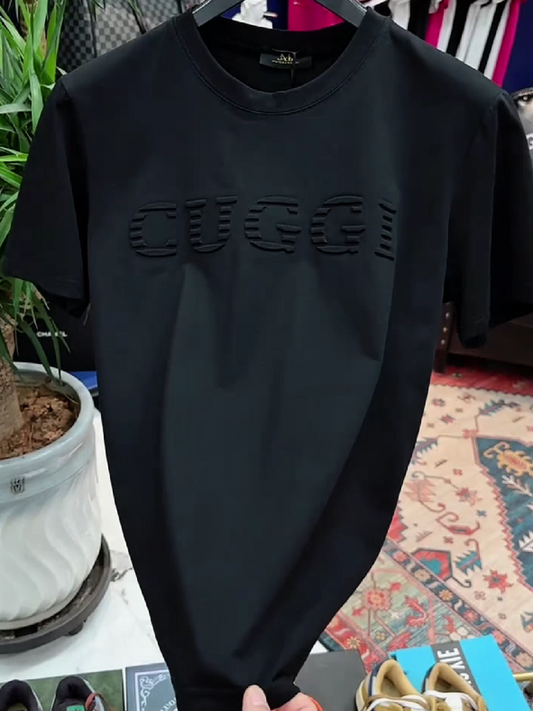 Men's Large Embossed Letter Graphic T-Shirt