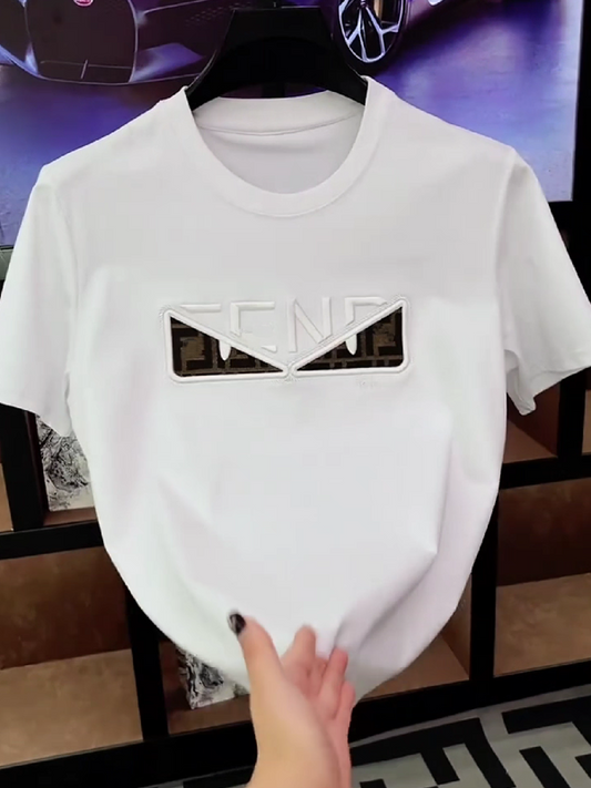 Men's Monster Eyes Embroidered Graphic T-Shirt