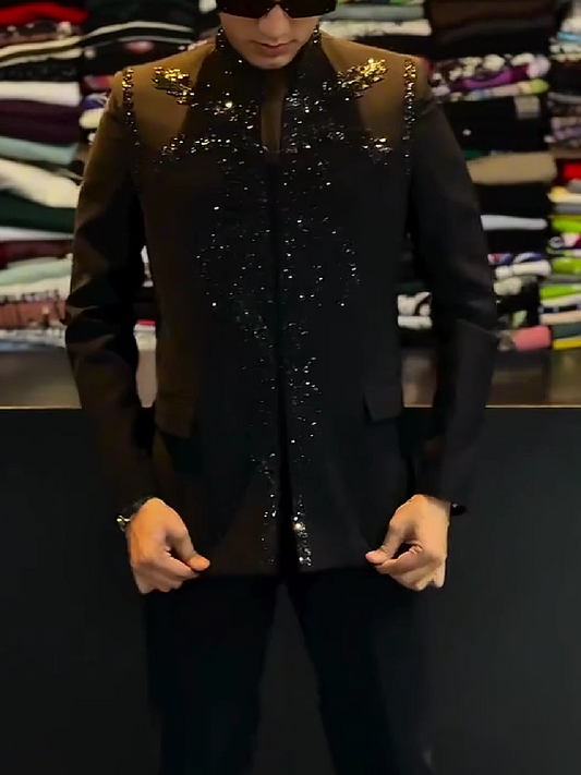 Sparkle Embellished Formal Jacket