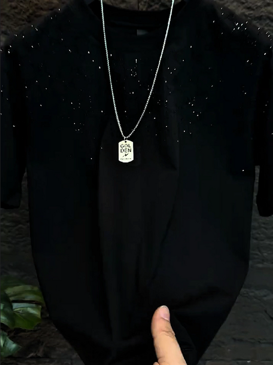 Men's Rhinestone Speckle Graphic Tee