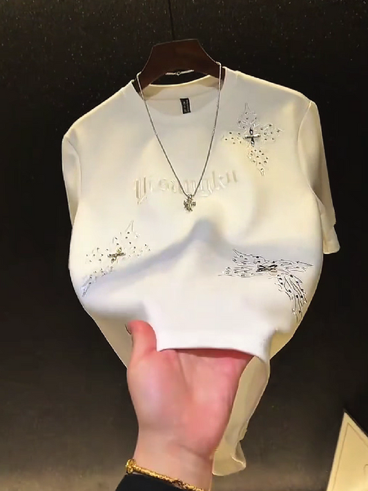 Embroidered Crystal T-Shirt
