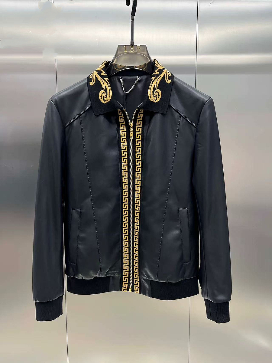 Embroidered Leather Jacket
