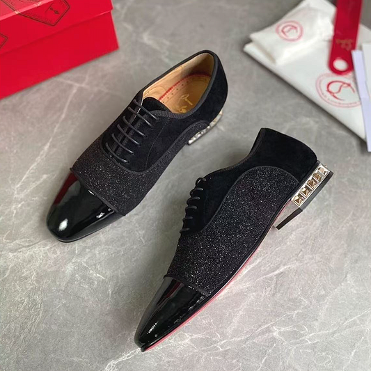 Black Cap Toe Oxford Shoe