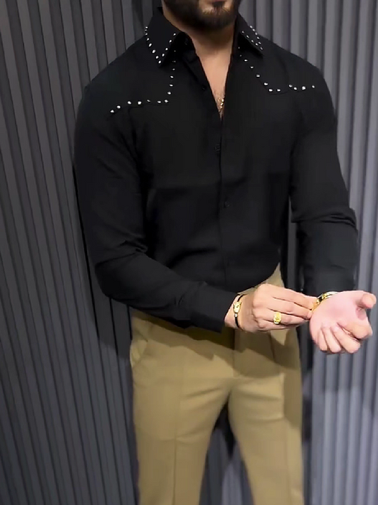 Studded Long Sleeve Shirt