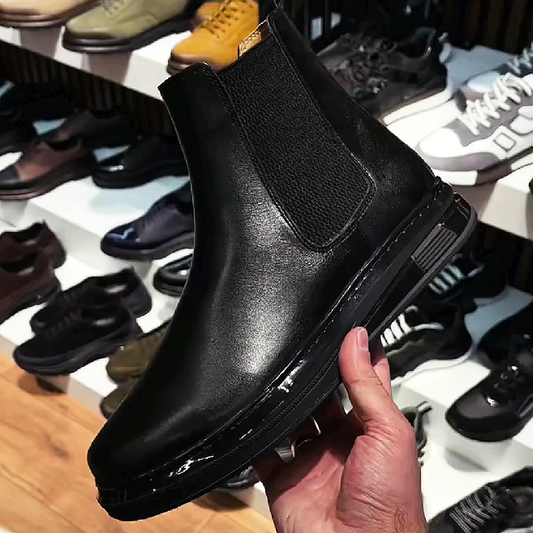 Black Leather Chelsea Boot