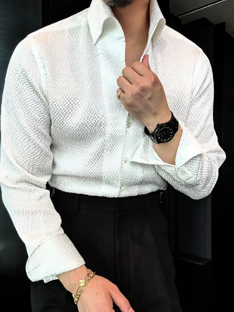 Textured Weave Dress Shirt